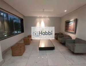 sala piso em porcelanato para dois ambientes com estrutura de som no teto